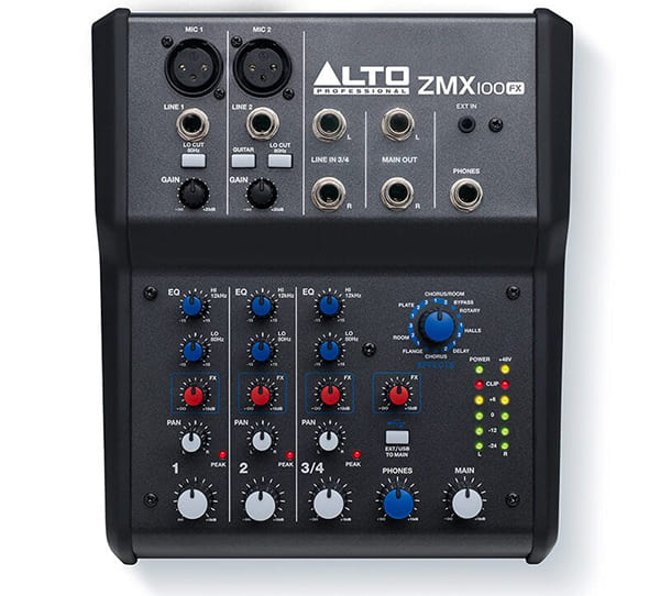 Mixer cho loa kéo Alto ZMX100FX: Giá 3.500.000 đồng