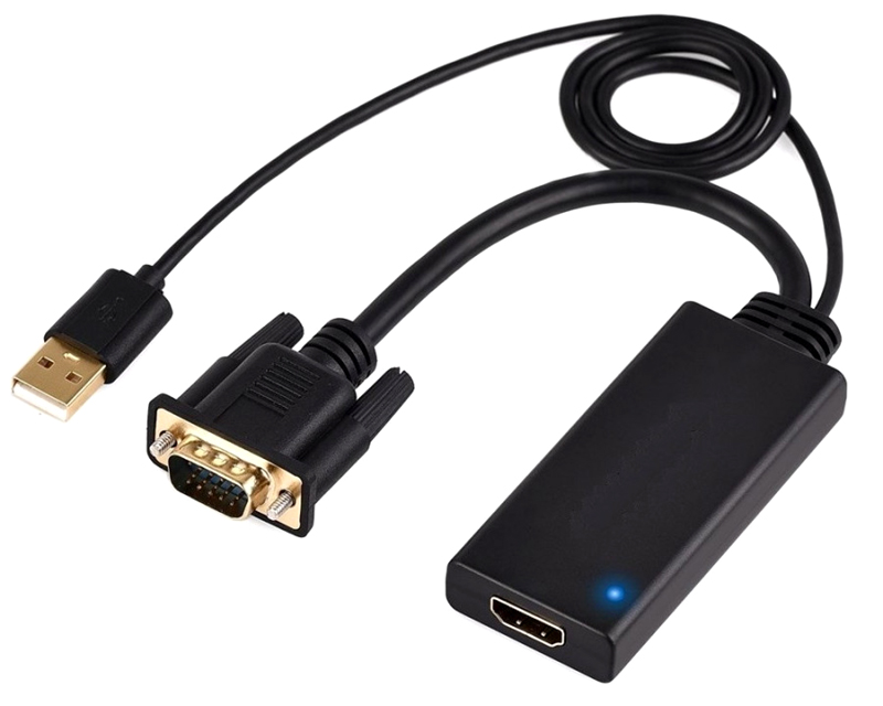 Kết nối được với âm thanh thì bạn sẽ cần mua thêm đây chuyển đổi VGA sang HDMI có tích hợp âm thanh