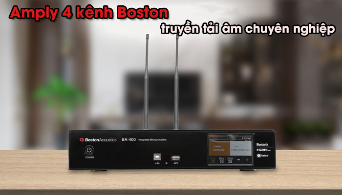 Amplifier 4 kênh Boston được cải tiến trình điều khiển chất âm, cho bài nhạc hoàn hảo 