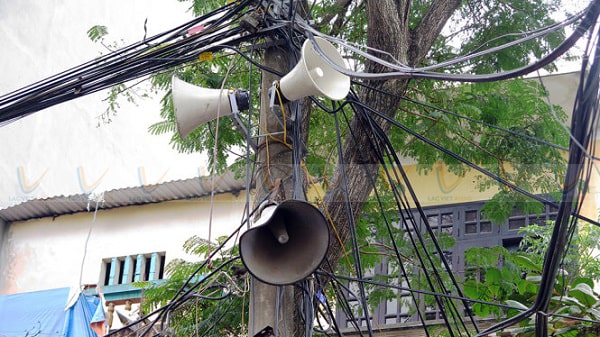 Loa phát thanh gây ồn cho khu vực dân cư sinh sống